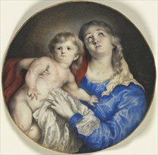 Virgin and Child, c. 1662. Anna Maria Carew (British). Watercolor heightened with gum on vellum,