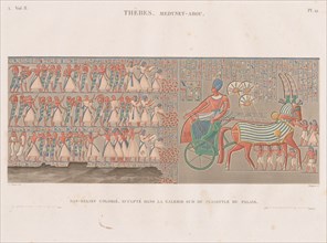 Description of Egypt: Thebes. Medynet-Abou, Vol. II, Pl. 12, 1822. Antoine Phelippeaux (French,