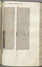 Fol. 364r, Haggai, historiated initial I, Haggai with a scroll standing on a hybrid, c. 1275-1300.