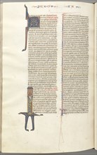 Fol. 476v, James, historiated initial I, James standing with a scroll, c. 1275-1300. Southern