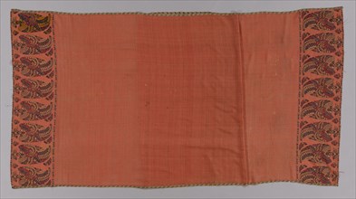 Long Shawl, 1785-1800. India, Kashmir, 19th century. 2/2 twill tapestry weave, double interlocked;