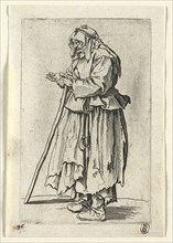 The Beggars: Beggar Woman Coming to Receive Alms, c. 1623. Jacques Callot (French, 1592-1635).