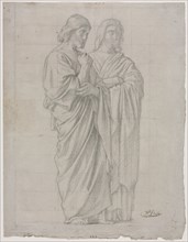 Two Standing Figures (Study for the Left Section of The Mission of the Apostles), 1860. Hippolyte
