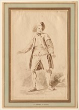 The Actor Clairval, 18th century. Étienne Aubry (French, 1745-1781). Sepia ink and wash with