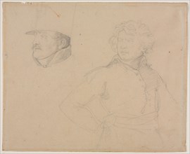 Study of Two Soldiers, 1818-1819. Théodore Géricault (French, 1791-1824). Pencil on white laid