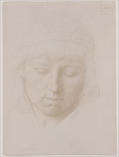 Head of a Man, 1886. Alphonse Legros (French, 1837-1911). Metalpoint; sheet: 31.5 x 23 cm (12 3/8 x