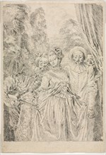 The Clothes are Italian, 1715-1716. Jean Antoine Watteau (French, 1684-1721). Etching; sheet: 30 x