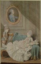 Madame Millin du Perreux and Her Son, with a Painted Portrait of Monsieur Jérôme-Robert Millin du