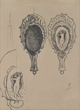 Design for a Hand Mirror, c. 1900-1902. Félix Bracquemond (French, 1833-1914). Ink on paper; sheet: