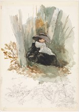 Marie à Bellevue, 1858. Louis-Joseph Gallait (Belgian, 1810-1887). Watercolor and graphite; sheet:
