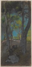 Lotz, 1900. Auguste Louis Lepère (French, 1849-1918). Pastel; sheet: 55.6 x 26.5 cm (21 7/8 x 10