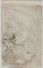 Figure Studies (verso), c. 1640-1649. Salvator Rosa (Italian, 1615-1673). Pen and brown ink and