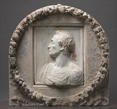 Julius Caesar, c. 1455-1460. Mino da Fiesole (Italian, c. 1430-1484), garland by Mino da Fiesole