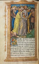 Printed Book of Hours (Use of Rome): fol 20v, Christ in Gethsemane, 1510. Guillaume Le Rouge