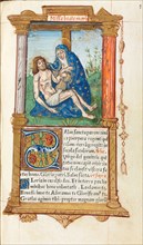 Printed Book of Hours (Use of Rome): fol. 53r, Pieta, 1510. Guillaume Le Rouge (French, Paris,