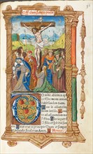 Printed Book of Hours (Use of Rome): fol. 55r, The Crucifixion, 1510. Guillaume Le Rouge (French,