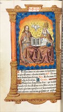 Printed Book of Hours (Use of Rome):  fol. 94v, The Trinity, 1510. Guillaume Le Rouge (French,