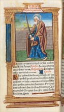 Printed Book of Hours (Use of Rome):  fol. 99v, St. Paul, 1510. Guillaume Le Rouge (French, Paris,