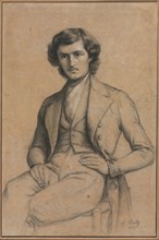 Portrait of a Young Man, 1837. Louis Léopold Boilly (French, 1761-1845). Black chalk heightened