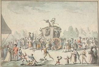 Scène de Carnaval. Philibert Louis Debucourt (French, 1755-1832). Pen and black ink and watercolor;