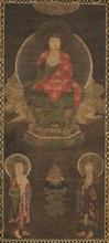 Shakyamuni Triad: Buddha Attended by Manjushri and Samantabhadra (Buddha), late 1300s. China,