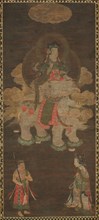 Shakyamuni Triad: Buddha Attended by Manjushri and Samantabhadra (Bodhisattva with Elephant), late