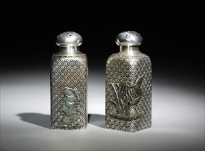 Salt and Pepper Shakers, c.1875-1885. Gorham Manufacturing Company (American, founded 1831). Silver