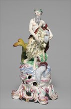 Figure of Water, 1755. Bow Porcelain Factory (British). Porcelain; overall: 27.5 x 11.7 x 11.5 cm