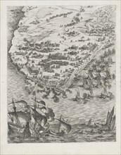 The Siege of La Rochelle: Plate 10, 1628-1630. Jacques Callot (French, 1592-1635). Etching; sheet: