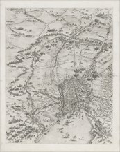 The Siege of La Rochelle: Plate 6, 1628-1630. Jacques Callot (French, 1592-1635). Etching; sheet: