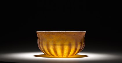 Ribbed Glass Bowl, 1st century. Roman, 1st century. Glass; diameter: 6.5 cm (2 9/16 in.).