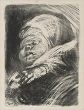 Newborn in a Bonnet (Le nouveau-né au bonnet], 1890. Eugène Carrière (French, 1849-1906).