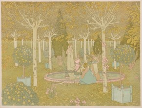 published in L'Estampe Moderne: The Park, 1897. Gaston de Latenay (French, 1859-1943). Color