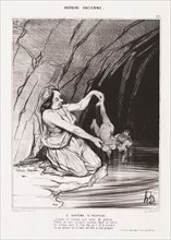 Ancient History: Pl. 22, The Baptism of Achilles . Honoré Daumier (French, 1808-1879). Lithograph;