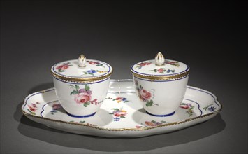 Jam Pots on Stand, c. 1760's. Sèvres Porcelain Manufactory (French, est. 1740). Porcelain; overall: