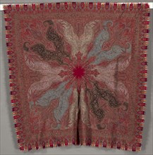 Square Multi-Season Pieced Shawl, 1880s. India, Kashmir, 19th century. 2/2 twill tapestry (S),