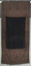 Long Shawl with Galleries, 1830-1835. France, Paris, 19th century. Supplementary weft pattern;