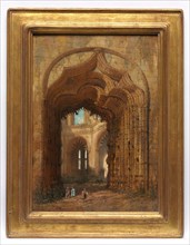 Ruined Church, c. 1840. Adrien Dauzats (French, 1804-1868). Oil on panel; unframed: 46.6 x 33.2 cm