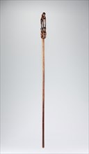 Staff, 1800s-1900s. The Baboon Master (African). Wood; overall: 120.7 cm (47 1/2 in.)
