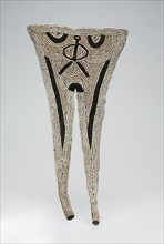 Apron, 1800s-1900s. South Africa, Southern Nguni people, 19th or 20th century. Leather, glass