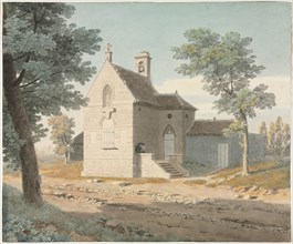 Church by a Road, late 1700s-1800s. Jean Lubin Vauzelle (French, 1776-aft 1837). Watercolor with