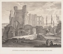 Interior View of the Roman Baths at Trier, 1826. Johann Anton Ramboux (German, 1790-1866).