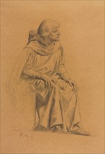 St. Louis pendant la Justice, c. 1875. Alexandre Cabanel (French, 1823-1889). Black chalk with