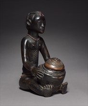 Female Bowl-Bearing Figure, late 1800s-early 1900s. Central Africa, Democratic Republic of the