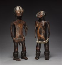 Pair of Figures, late 1800s-early 1900s. Central Africa, Democratic Republic of the Congo, probably