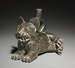 Feline Vessel, 200-850. Central Andes, North Coast, Moche people, Early Intermediate Period.