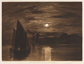 Moonlight on the Medway at Chatham, 1920. After Frank Short (British, 1857-1945), Joseph Mallord
