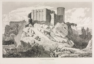 Architectural Antiquities of Normandy (Vol. II), Pl. 90:  Castle of Falaise (North View), 1821.