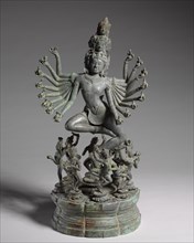 Hevajra, c. 1200. Cambodia, reign of Jayavarman 7th. Bronze; overall: 46 x 23.9 cm (18 1/8 x 9 7/16
