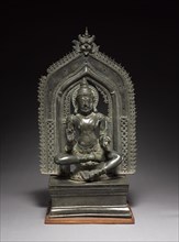 Shrine with a Seated Male Deity, 1300s-1400s. South India, Kerala Style, c. 14th-15th century.
